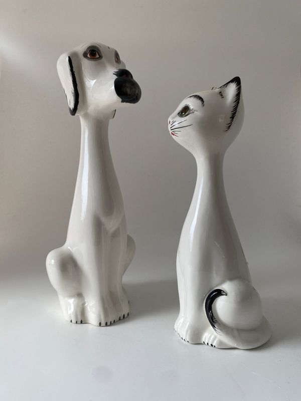 Sjarmerende  fajanse figurer  