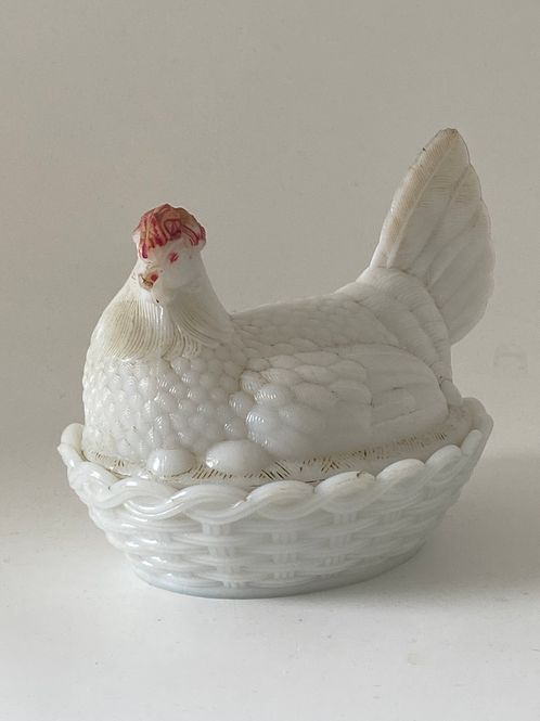 Hovedbilde Egghøne  i pressglass