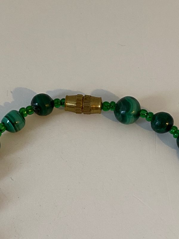 Vintage smykkesett i malakitt 