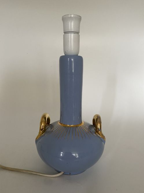 Hovedbilde Lyseblå liten bordlampe Graveren 