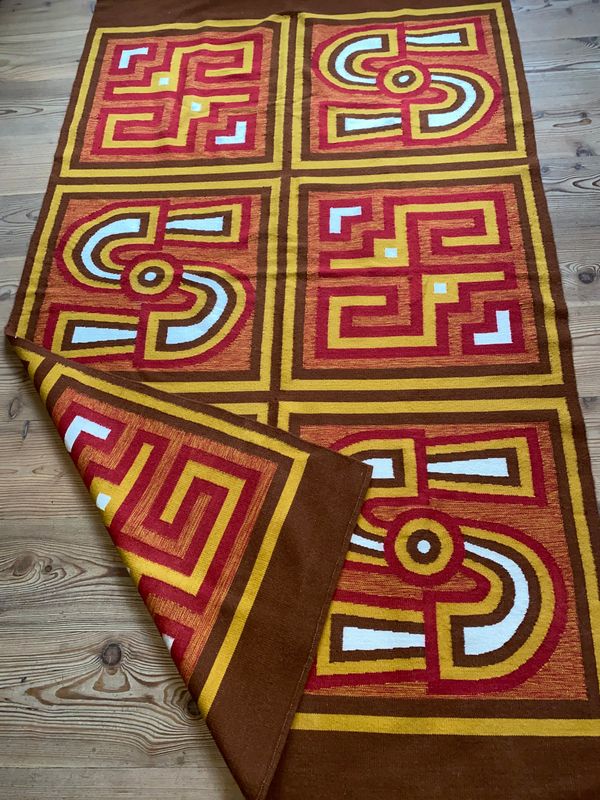 Vintage vevnad med geometrisk mønster   