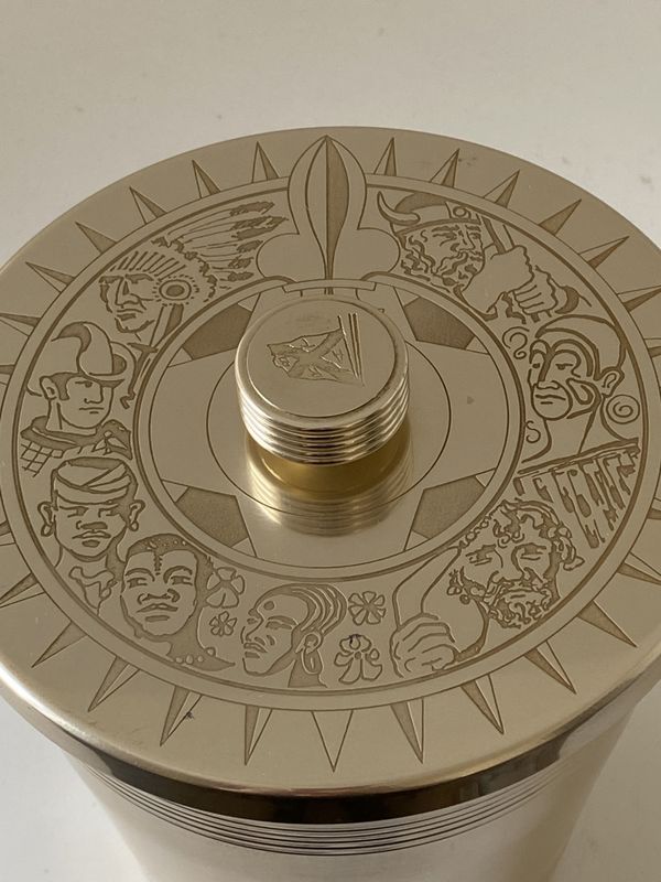 Vintage Isbøtte i gulleloksert aluminium 