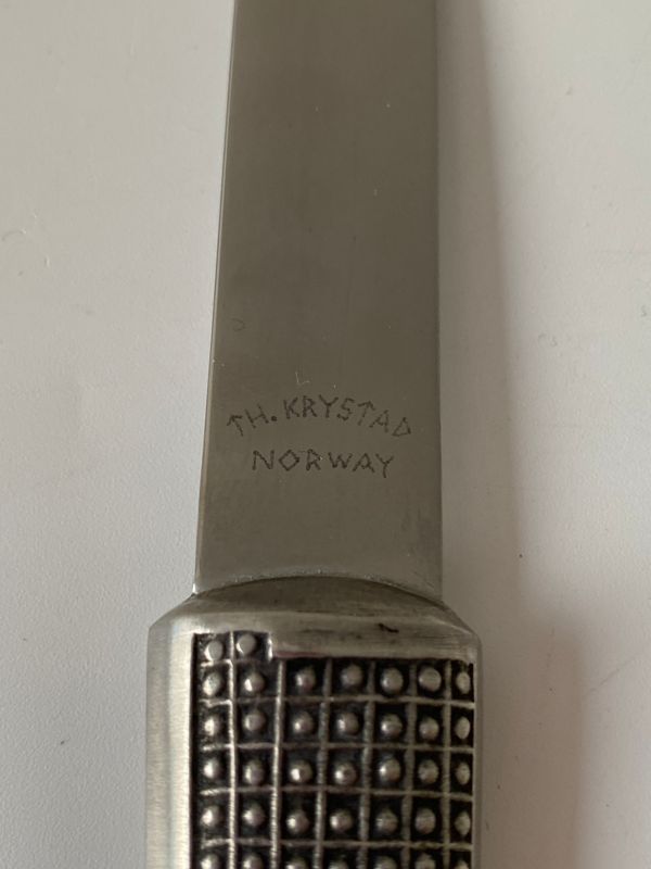 Papirkniv håndlaget Thorleif Krystad 