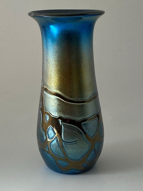 Vintage design vase iriserende glass