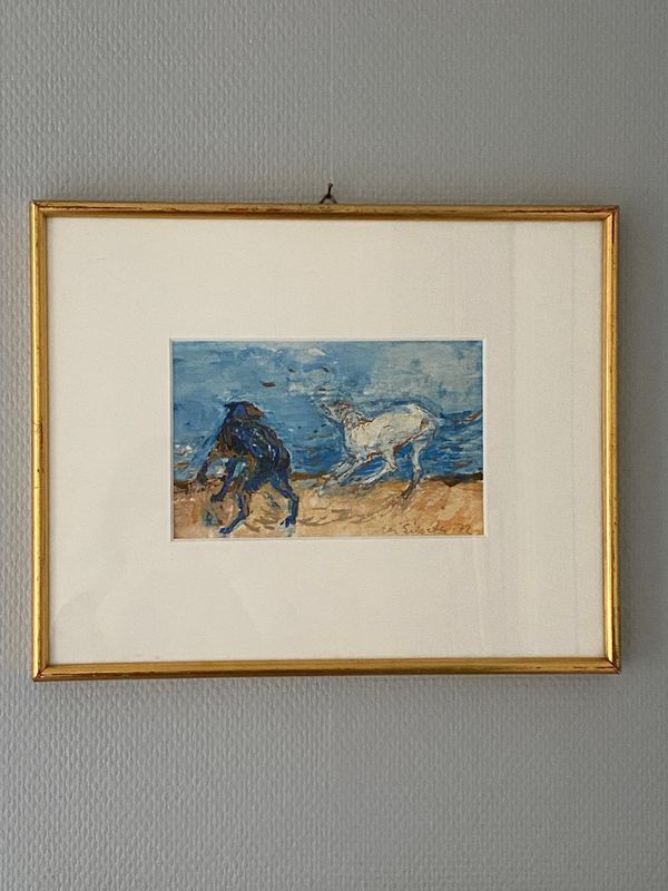 Akvarell Hundeglam Eli Silseth